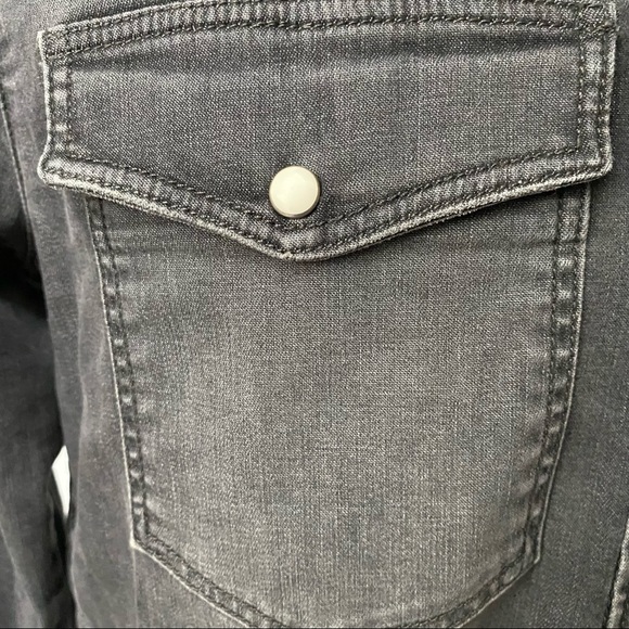 Zadig & Voltaire Denim Pearl Snap Western Shirt - Picture 3 of 13